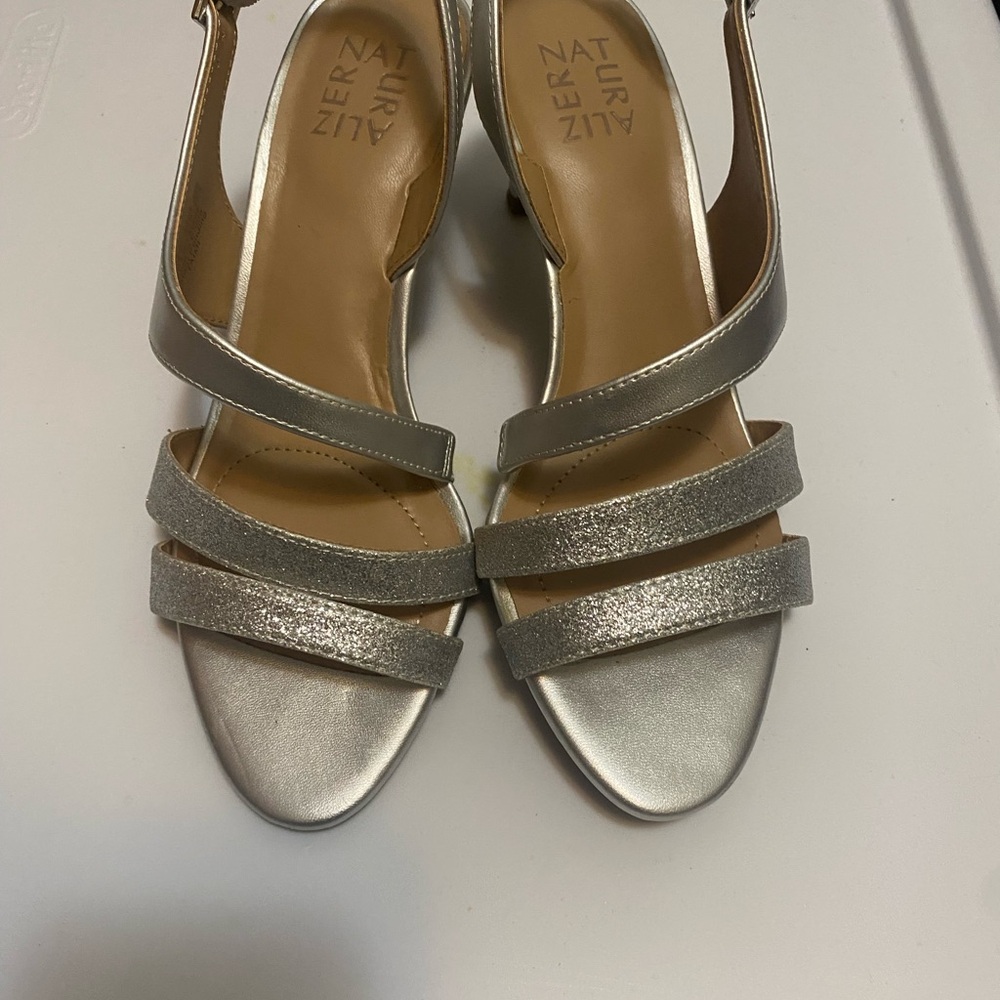 Naturalizer Silver Women's Strappy Sandals